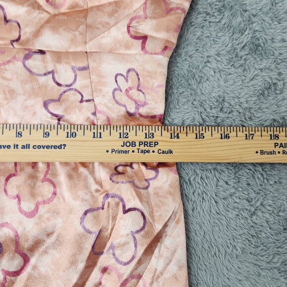 Wild Fable Slip Dress Womens S Floral Pink Short Sleeveless Square Neck Straps - Picture 11 of 16